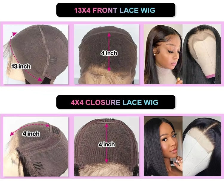 Virgin female hair wig with HD lace front