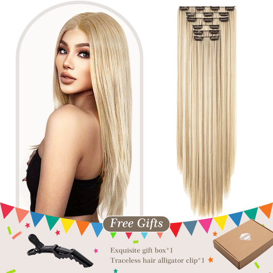 Holdbalance 24-inch straight clip in hair extensions for women