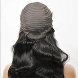 Real human hair body wave wig from one donor