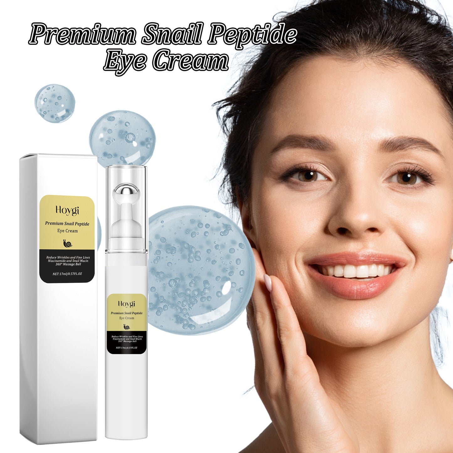 Eye cream roller massager for puffiness