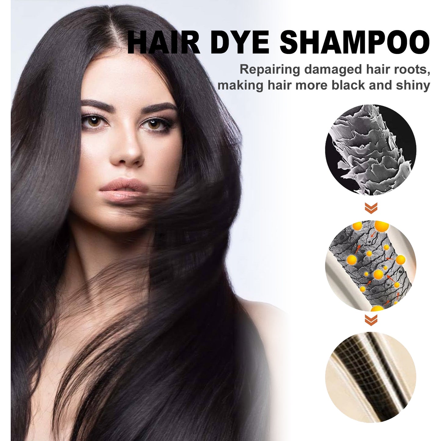Natural herbal shampoo lather in hand