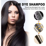 Natural herbal shampoo lather in hand